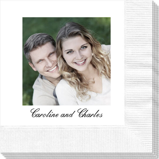 Design Your Own Full Color Wedding Photo Napkins